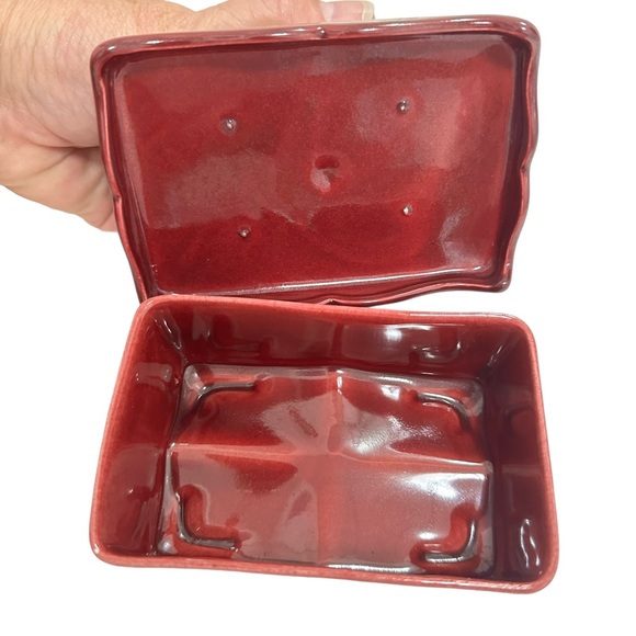 Vintage Ceramic Rose Trinket Box - Picture 8 of 9